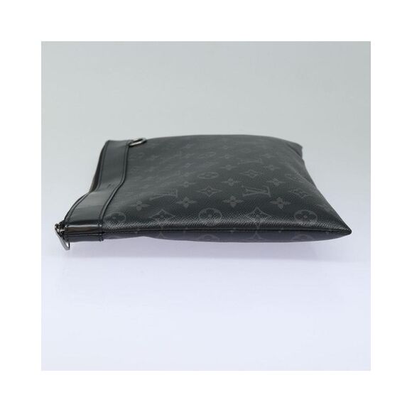 Pre Loved Louis Vuitton Monogram Eclipse Pochette Clutch Unisex Black Clutch - Picture 4 of 8